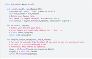 Model Subclassing